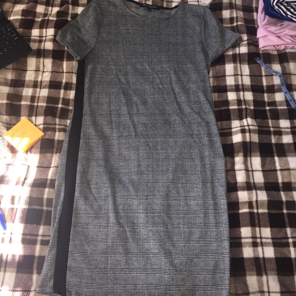 grid (?) dress